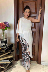 White Top With Blingy Pants